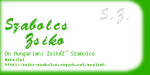 szabolcs zsiko business card